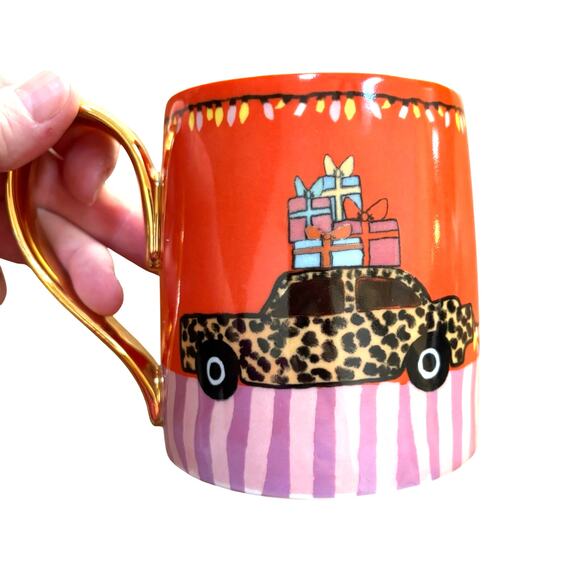 Anthropologie Other - Anthropologie coffee mug Christmas holiday theme by Bouffants & Broken Hearts